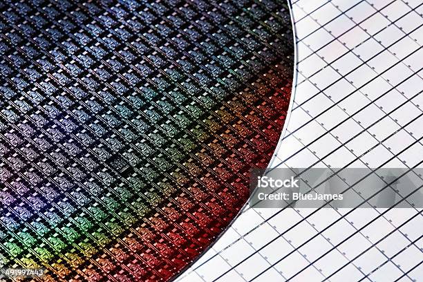 Silicon Wafers Stock Photo - Download Image Now - Computer Wafer, Semiconductor, Computer Chip