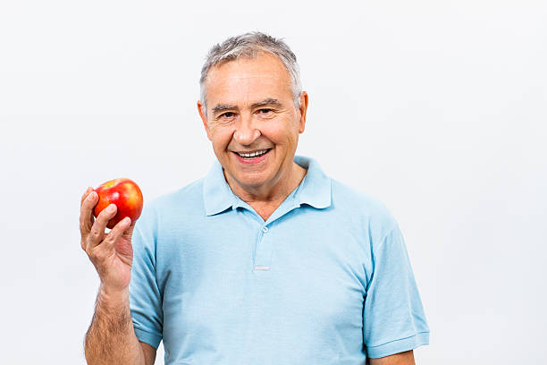 istock Healthy snack for senior man 492001456