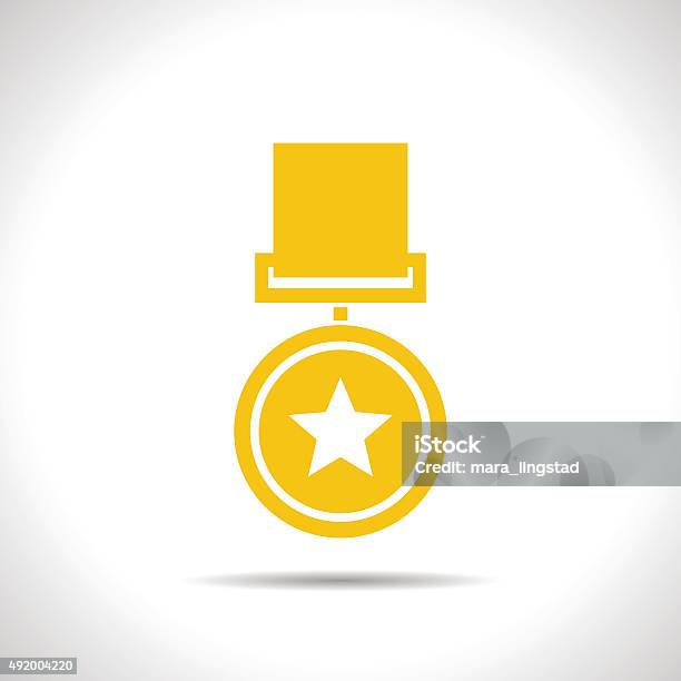 Flat Medal Stock Illustration - Download Image Now - 2015, Achievement, Award