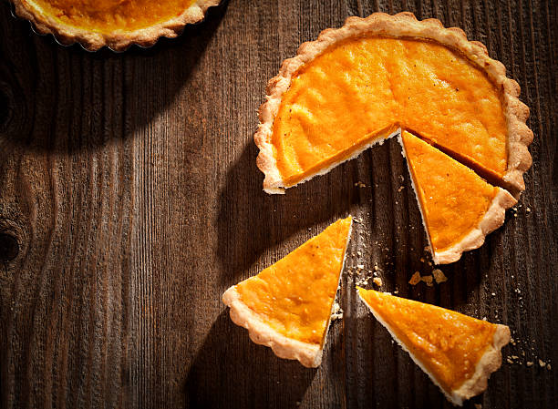 istock Thanksgiving pumpkin pie on a wooden table 492004980