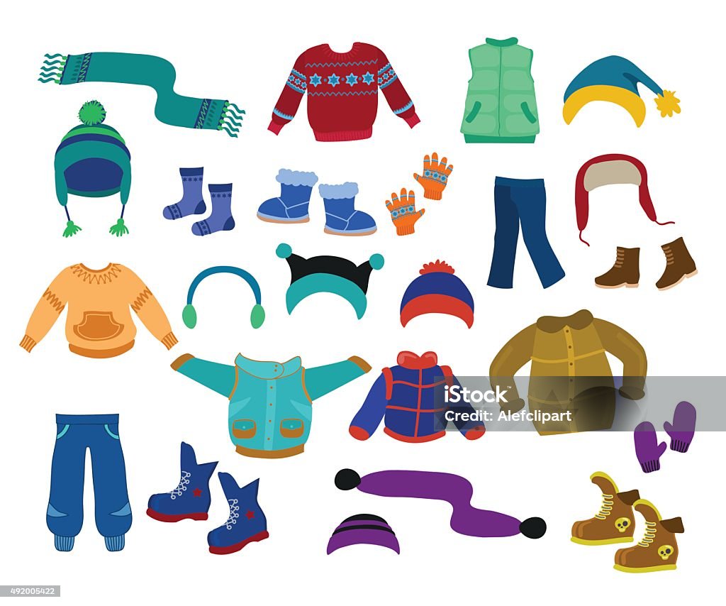 Ilustración de Ropa De Invierno De Colección Para Niños Ilustración Vectorial y más Vectores Libres de Derechos de Ropa de invierno - iStock Ilustración de Ropa De Invierno De Colección Para Niños Ilustración Vectorial y más Vectores Libres de Derechos de Ropa de invierno - iStock