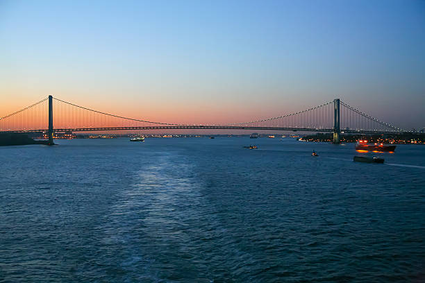 istock Verrazano Narrows Bridge in New York at sunset 492006778