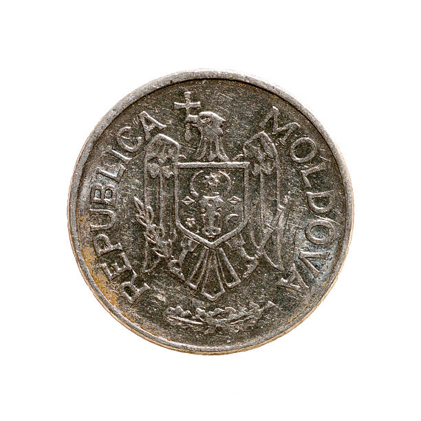 istock Coin five baths of Moldova isolated on a white background. 492008384