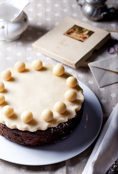 istock Traditional English Easter cake with marzipan 492009038
