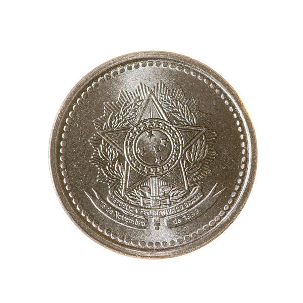istock five centavos coin Brazil isolated on a white background. 492009224