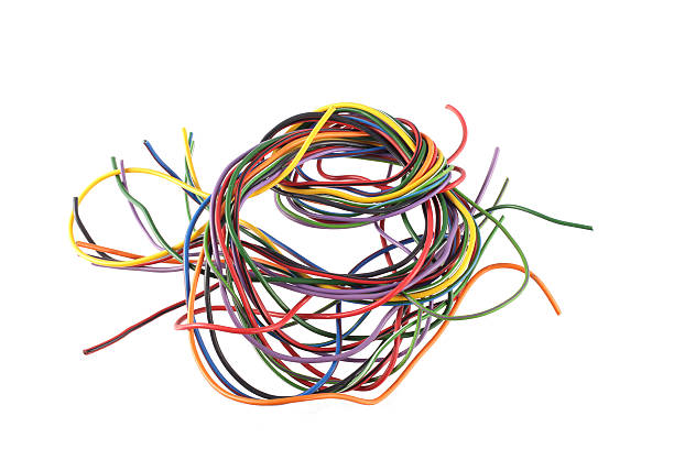 istock Close up photo of multicoloured wire 492010488