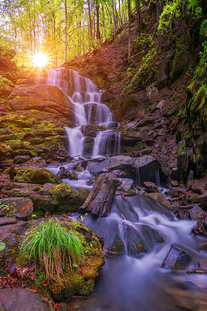 водопад - waterfall river stream mountain стоковые фото и изображения