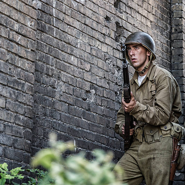 istock US Army WWII Combat Infantry Soldier Patrolling 492012642