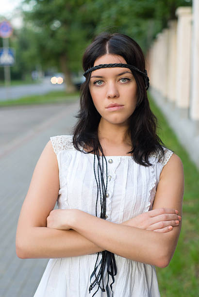 Beautiful girl portrait stock photo