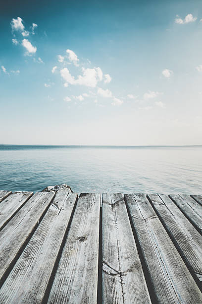 istock Serene view from pier to the lake 492013796
