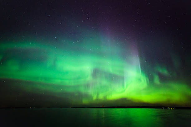 istock Northern lights over lake in finland 492013946