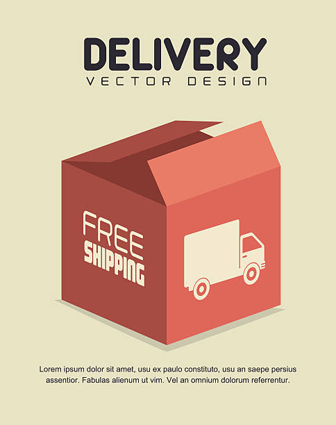 доставка design - freedom shipping delivering freight transportation stock illustrations