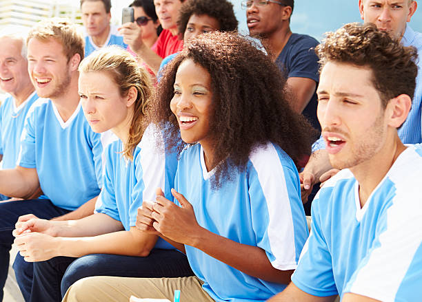 istock Spectators In Team Colors Watching Sports Event 492023171