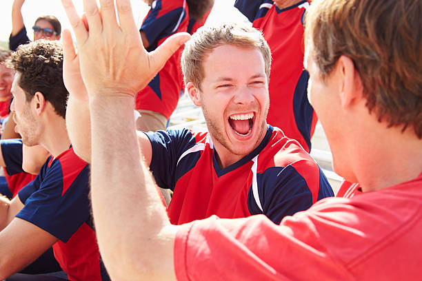 istock Spectators In Team Colors Watching Sports Event 492023277