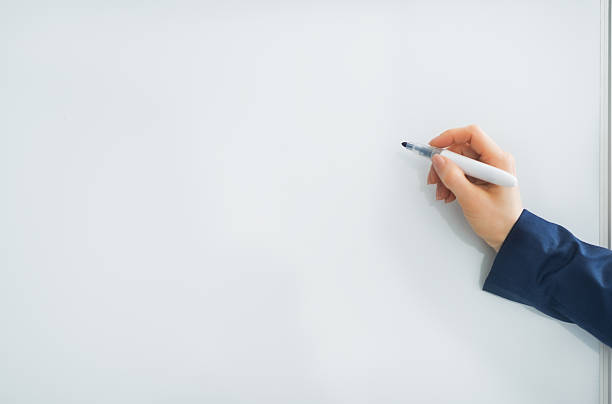 istock closeup on business woman writing in flipchart 492027603