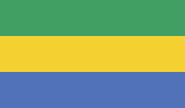 Gabon flag vector art illustration