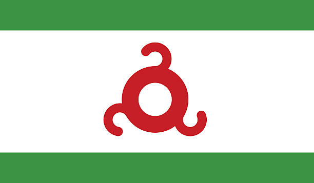 Ingushetia flag vector art illustration