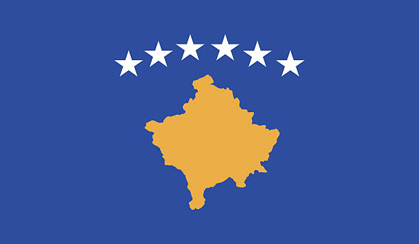 Kosovo flag vector art illustration