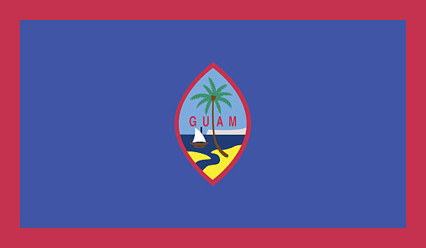 Guam flag vector art illustration