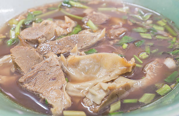 istock Slow cooked herbal pork with special blood soup. 492034556