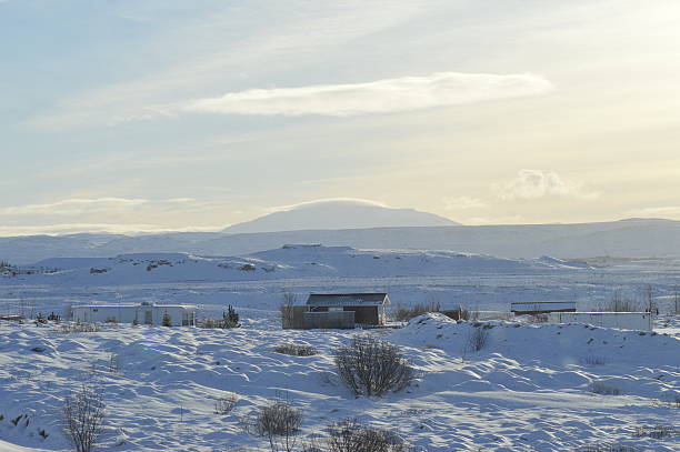 istock Icelandic landscape in the winter with snow on mountains 492035032