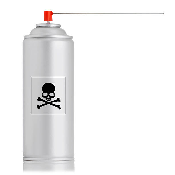 spray insecticide can isolated stock photo