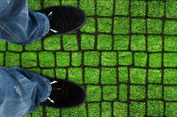 istock Black boots on the road 492039118