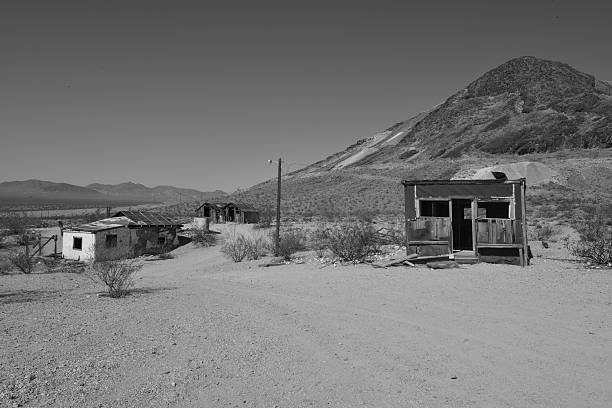 istock Rhyolite Ghost Town in Monochrome 492040612
