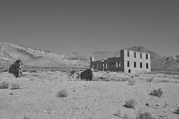 istock Rhyolite Ghost Town in Monochrome 492040648