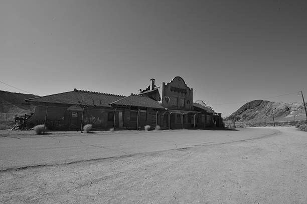 istock Rhyolite Ghost Town in Monochrome 492040694