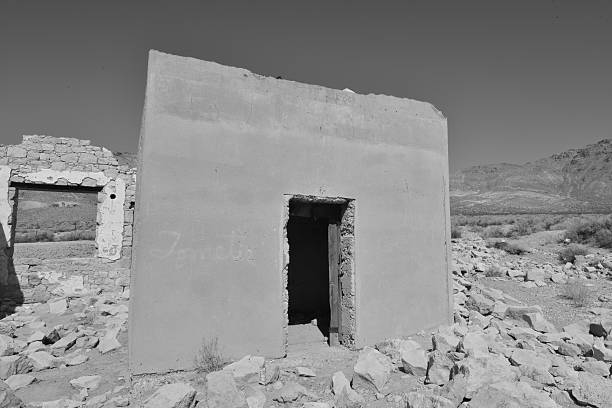 istock Rhyolite Ghost Town in Monochrome 492040914
