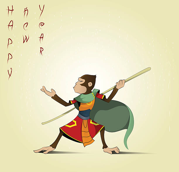 Fun Cartoon Hanuman Stock Illustration - Download Image Now - Chinese  Culture, God, Hanuman - iStock