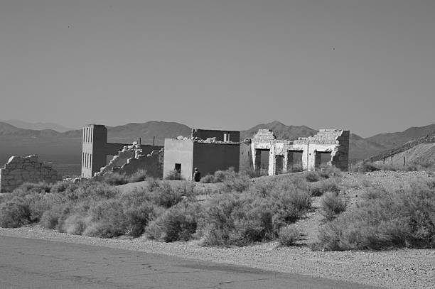 istock Rhyolite Ghost Town in Monochrome 492042082