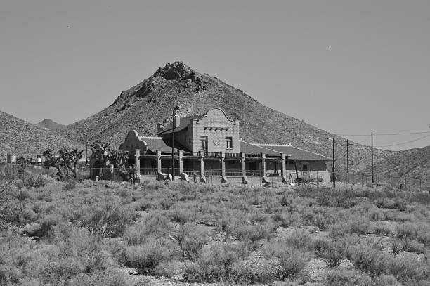 istock Rhyolite Ghost Town in Monochrome 492042110