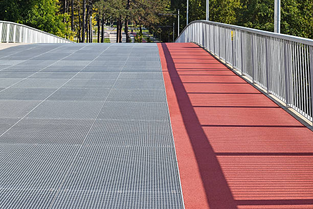 istock Running track on the pedestrian bridge 492043362