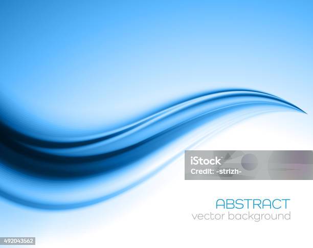 Beautiful Blue Satin Drapery Background Stock Illustration - Download Image Now - Wave - Water, Wave Pattern, Blue