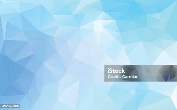 Abstract Background In Blue Tones Stock Illustration - Download Image Now - Backgrounds, Low-Poly-Modelling, Crystal