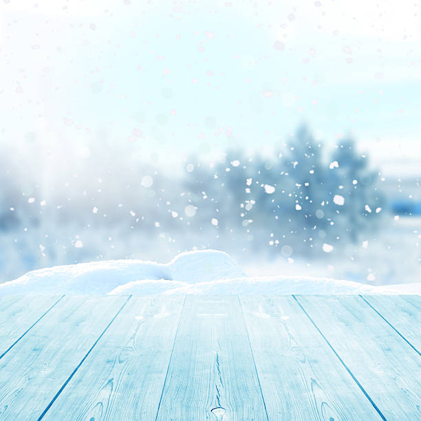 istock christmas winter background with wooden planks 492044078