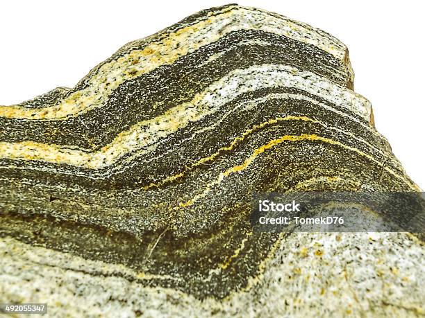 Folded Gneiss Stock Photo - Download Image Now - Beige, Brown, Cut Out