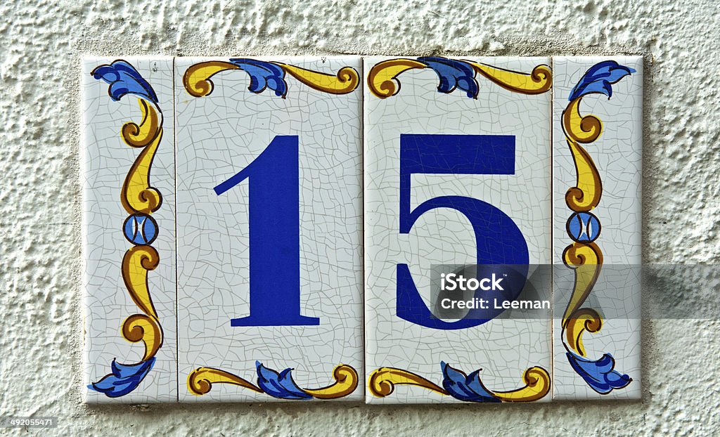 Street Nummer 15 mit - Lizenzfrei Fotografie Stock-Foto