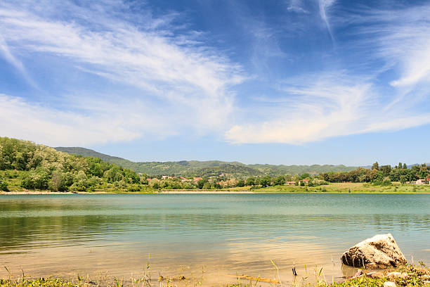 Bilancino Lake, Mugello, Tuscany stock photo