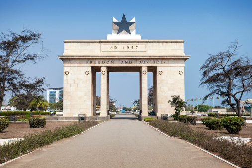 Independence Arch commemorates freedom of Ghanians from British Empire