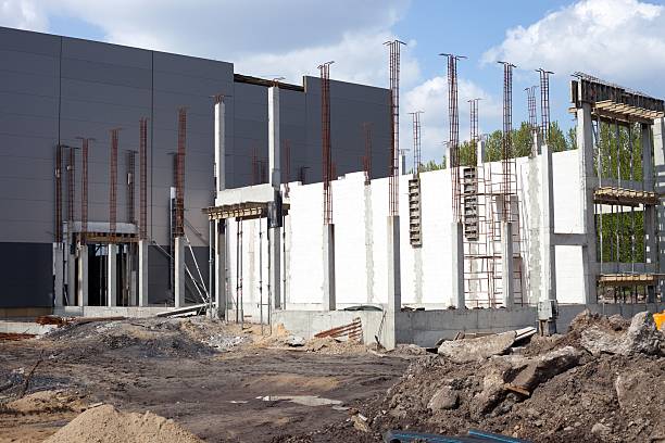 istock Industrial building outdoor factory construction 492060069
