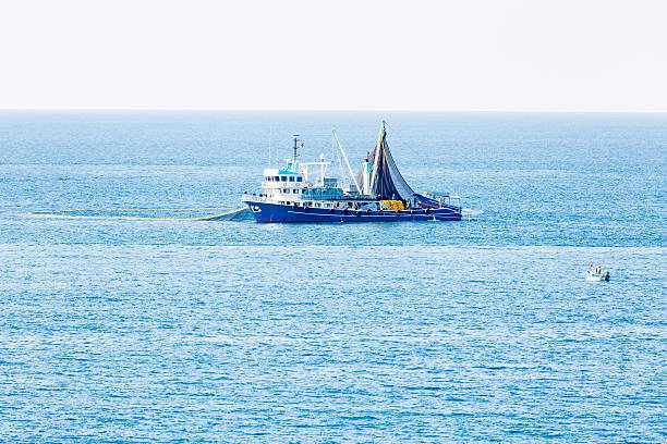 red de pesca trawl - turkish culture turkey fishing boat fishing fotografías e imágenes de stock