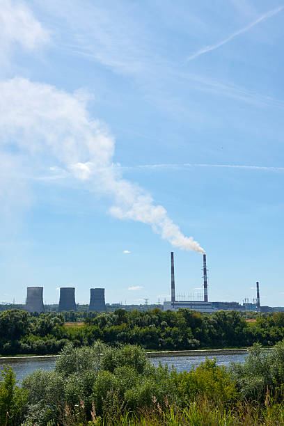 istock Panorama of Power Plant At River 492071816