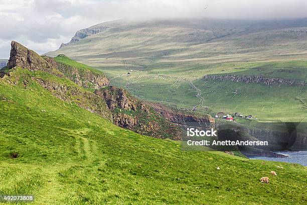 View Over Mykines Island Faroe Islands Stock Photo - Download Image Now - 2015, Cloud - Sky, Europe