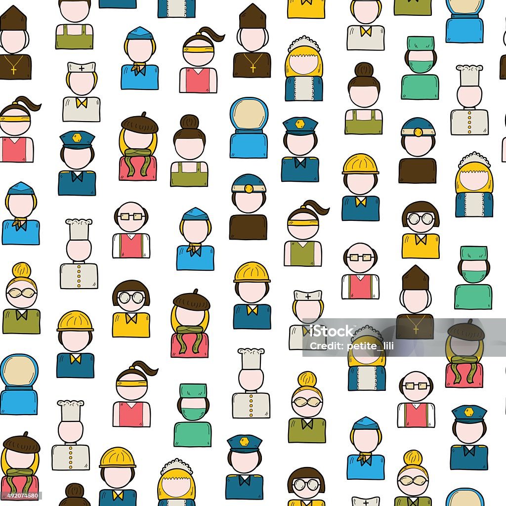 Profession Pics Background Seamless People Profession Background Stock Illustration - Download ...