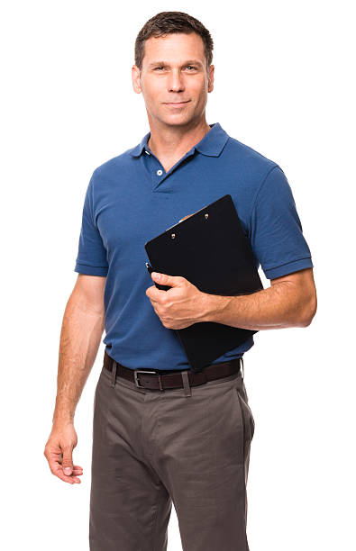 istock Causal Businessman with Clipboard on White 492079186