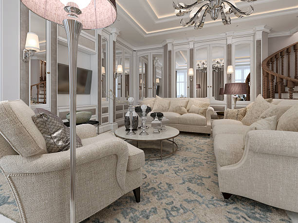 istock Luxury living room classic style 492093110