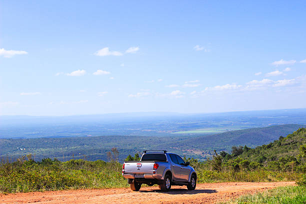 Contemplating the landscape. stock photo